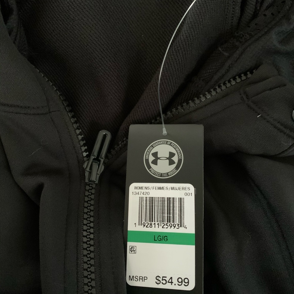 Women’s black Under Armour zip up